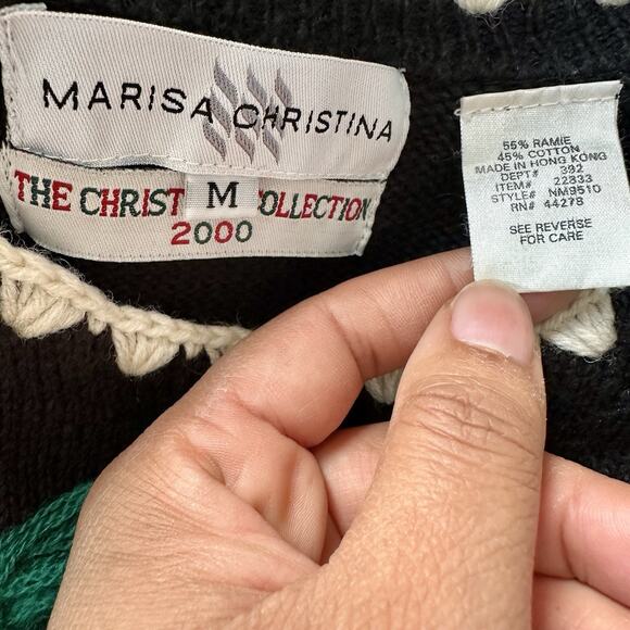 Marisa Christina Y2K 2000 Christmas Collection Cardigan Sweater Reindeer Knit - Picture 6 of 12